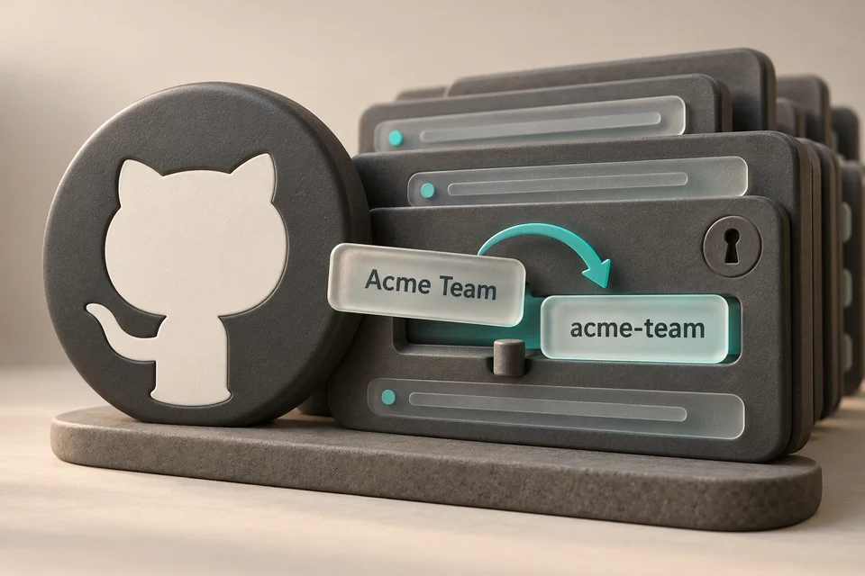 GitHub Audit Log Name to Slug